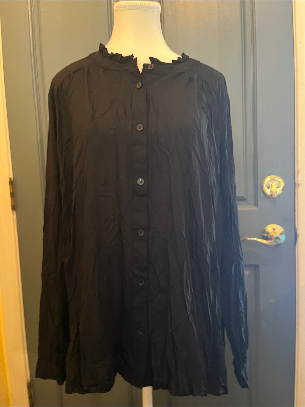 Lane Bryant Black Button down shirt